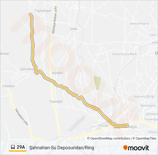 29A Bus Line Map