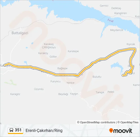 351 Bus Line Map