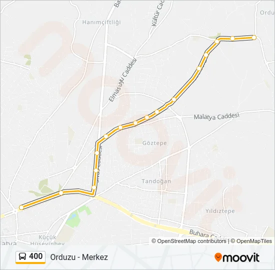 400 Bus Line Map