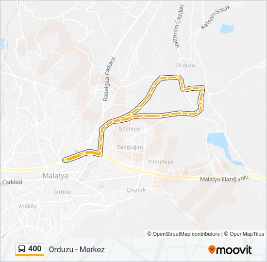 400 Bus Line Map