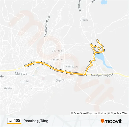 405 Bus Line Map