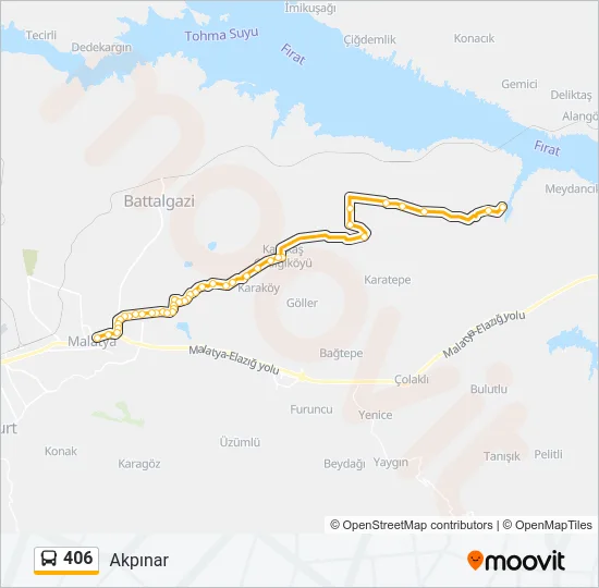 406 Bus Line Map