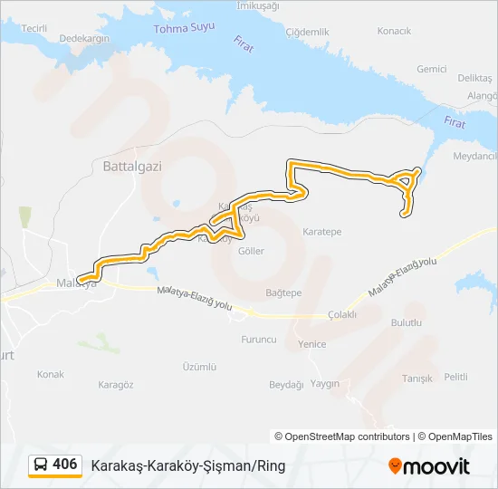 406 Bus Line Map