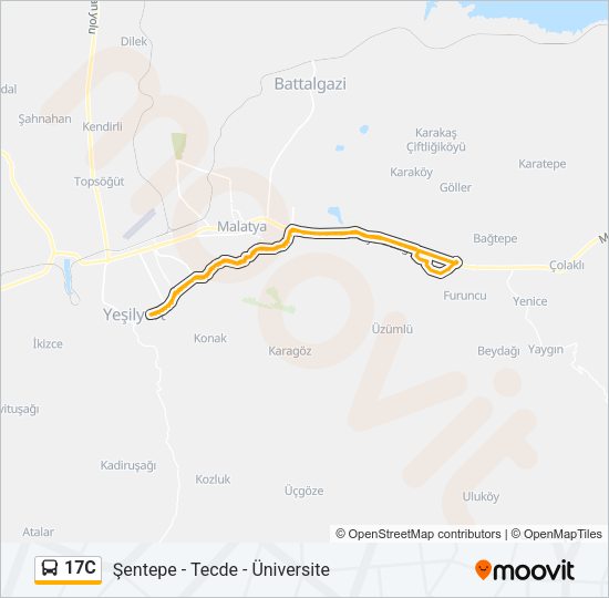 17C Bus Line Map