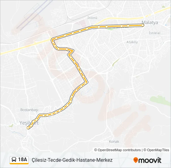 18A Bus Line Map