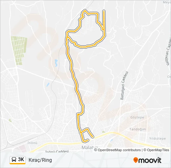 3K Bus Line Map