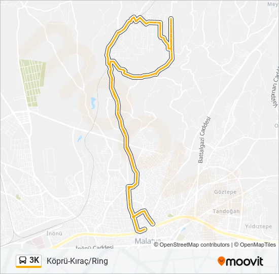 3K Bus Line Map