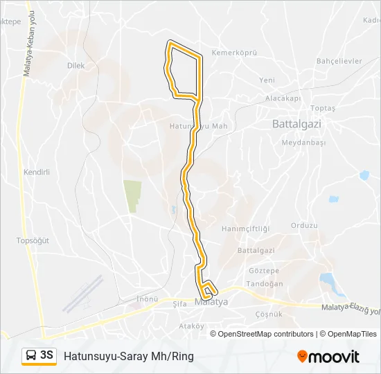 3S Bus Line Map