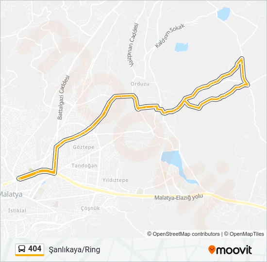 404 Bus Line Map