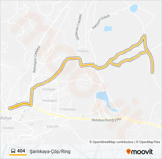 404 Bus Line Map