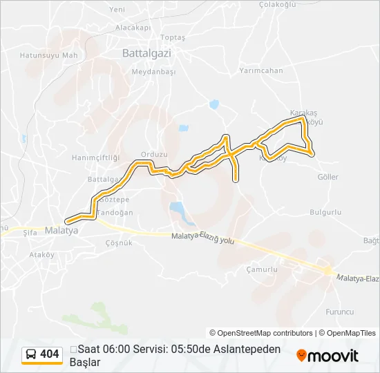 404 Bus Line Map