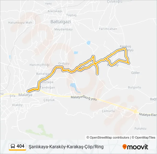 404 Bus Line Map