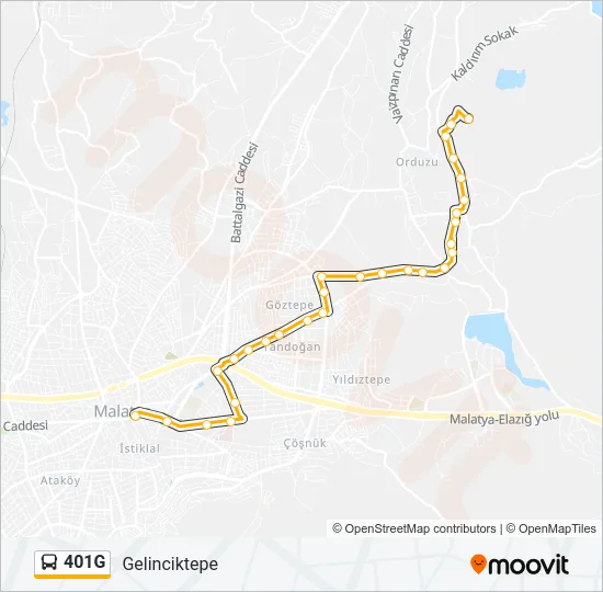 401G Bus Line Map