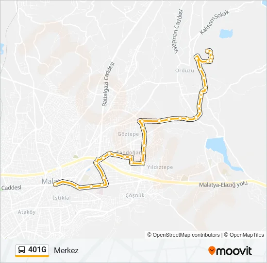 401G Bus Line Map