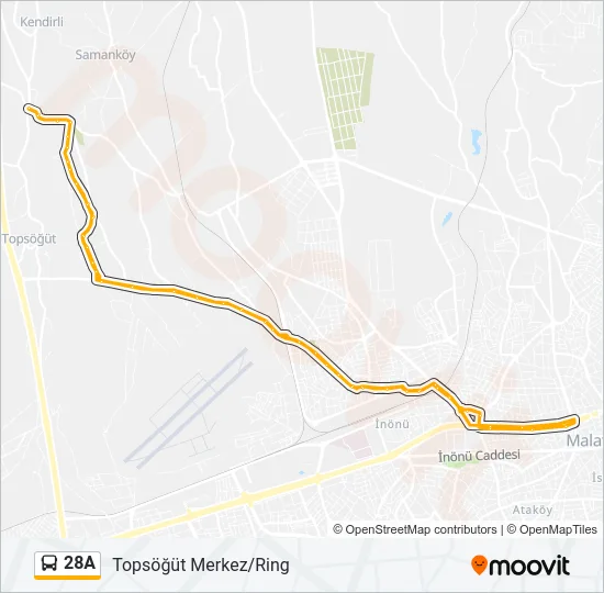 28A Bus Line Map