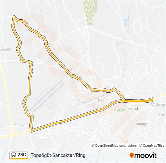 28C Bus Line Map