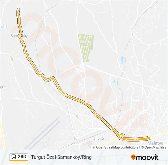 28D Bus Line Map