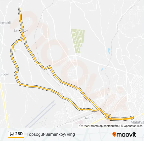 28D Bus Line Map