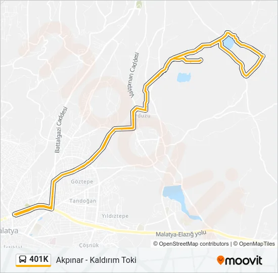 401K Bus Line Map