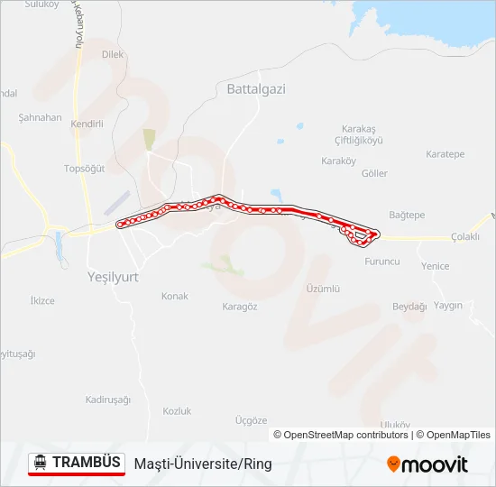 TRAMBÜS Cable Car Line Map