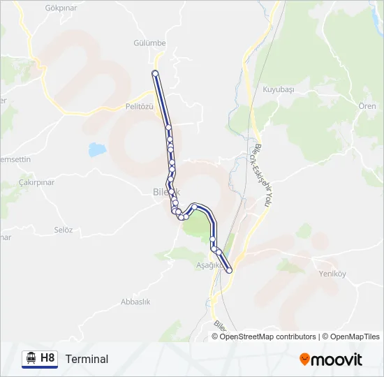 H8 Cable Car Line Map