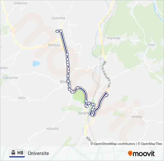 H8 Cable Car Line Map