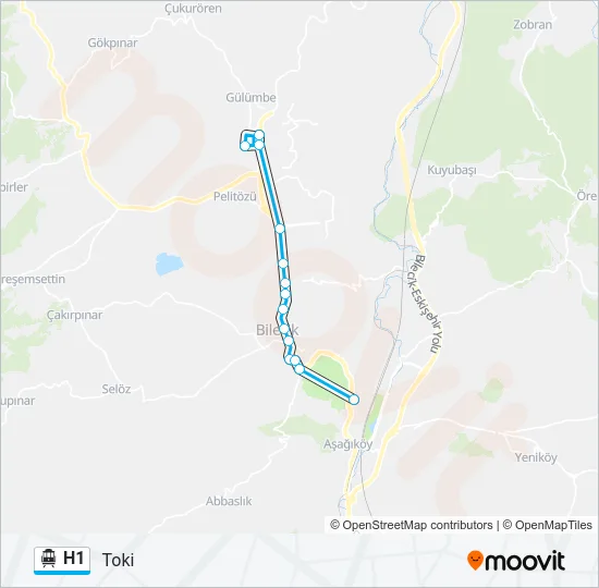 H1 Cable Car Line Map