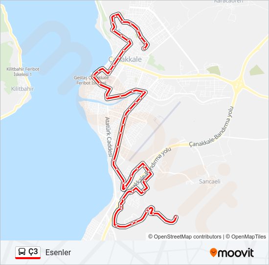 Ç3 Bus Line Map