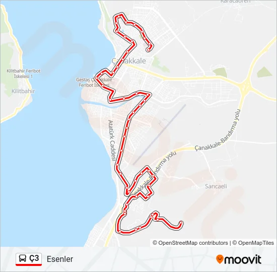 Ç3 Bus Line Map