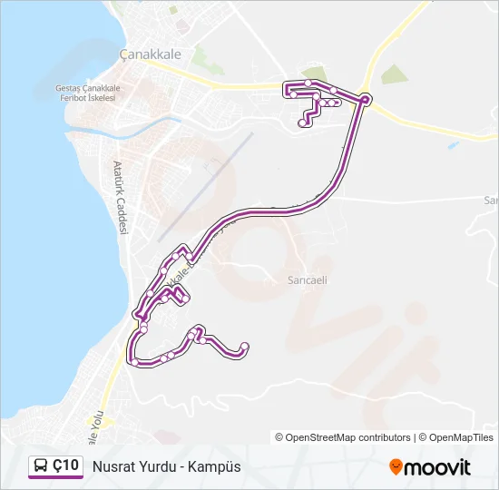 Ç10 Bus Line Map