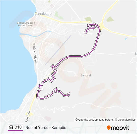 Ç10 Bus Line Map