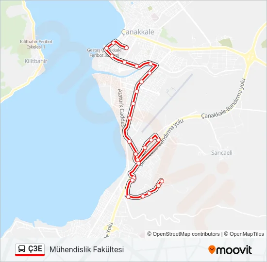 Ç3E Bus Line Map