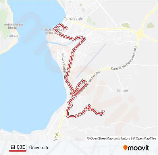 Ç3E Bus Line Map