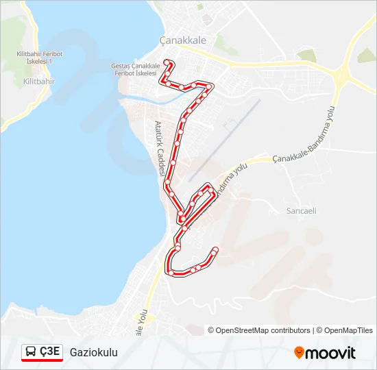 Ç3E Bus Line Map