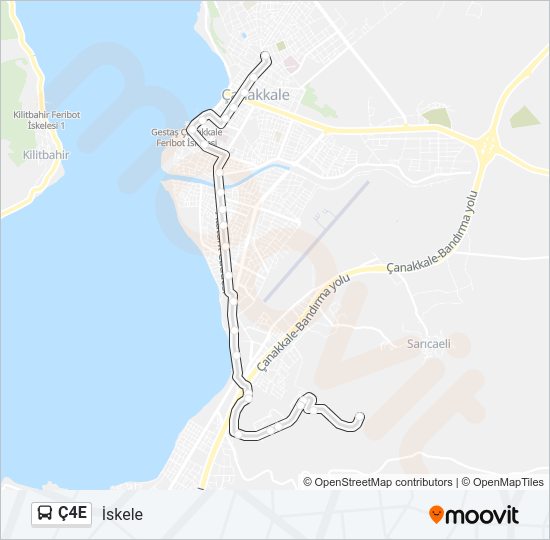 Ç4E Bus Line Map