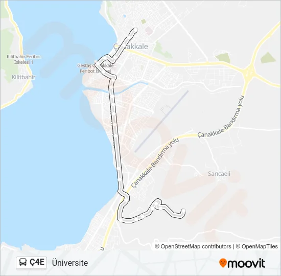 Ç4E Bus Line Map