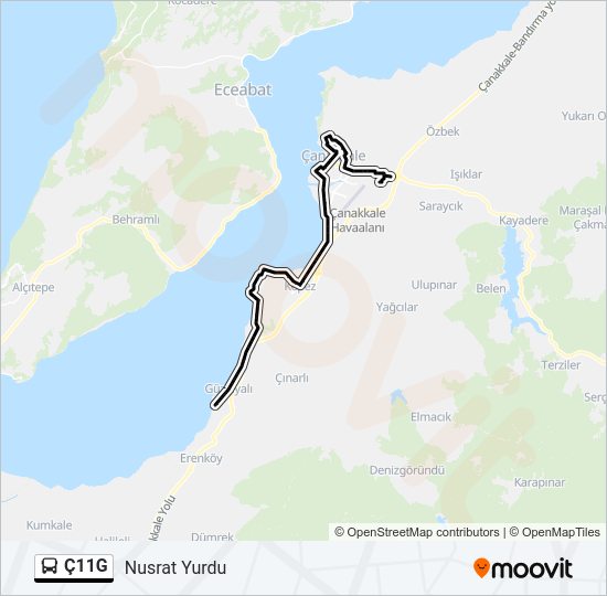 Ç11G Bus Line Map