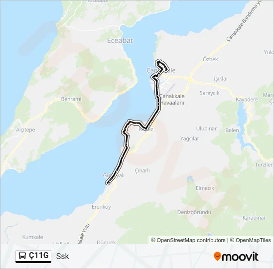 Ç11G Bus Line Map