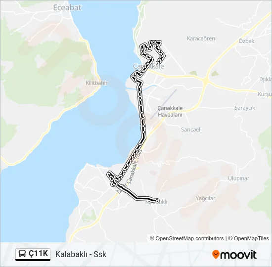 Ç11K Bus Line Map