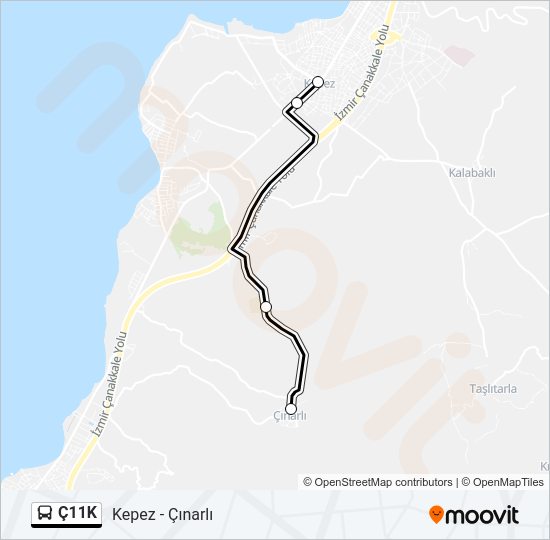 Ç11K Bus Line Map