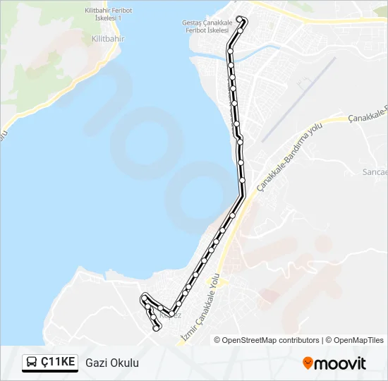 Ç11KE Bus Line Map