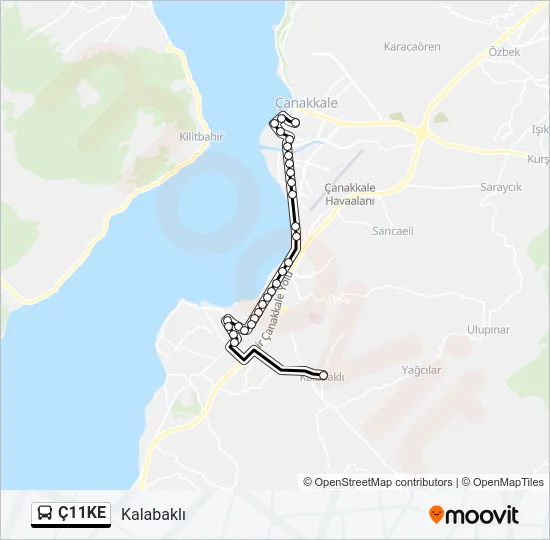 Ç11KE Bus Line Map