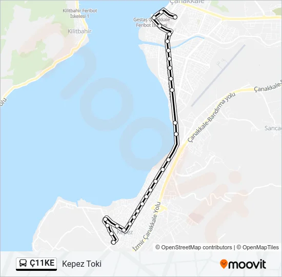 Ç11KE Bus Line Map