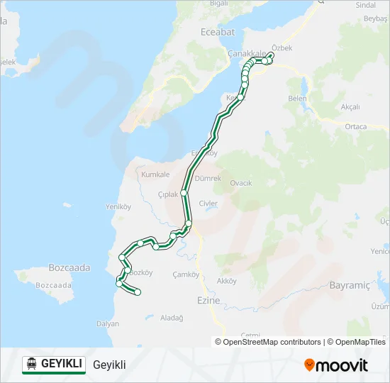 GEYIKLI Cable Car Line Map