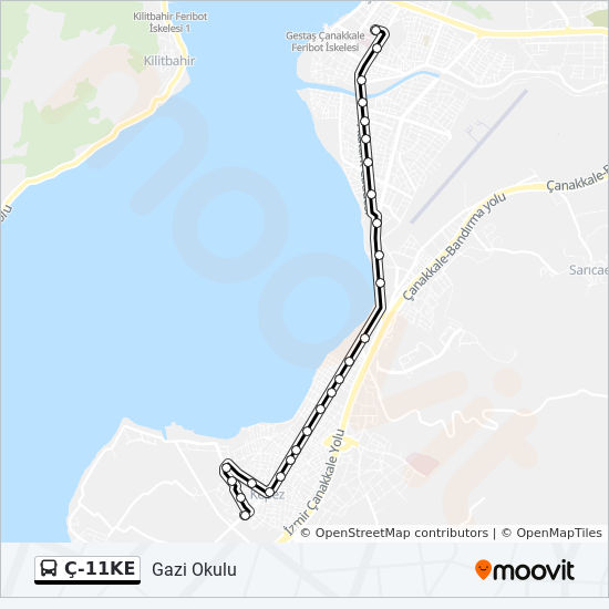 C 11ke Itineraire Horaires Arrets Plan Kalabakli