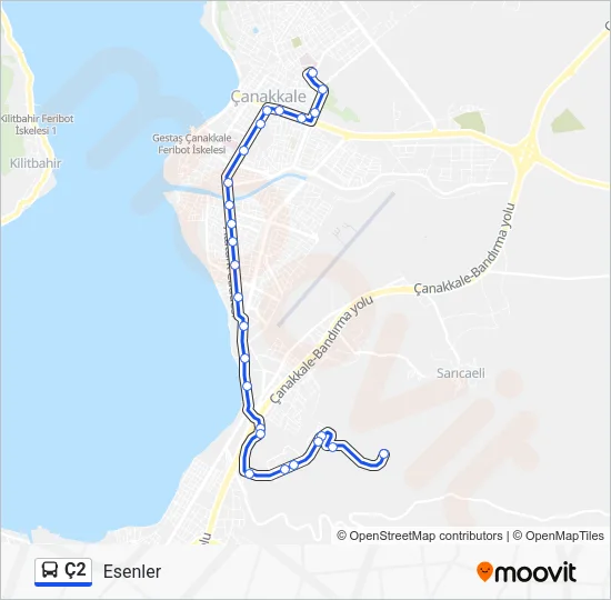 Ç2 Bus Line Map