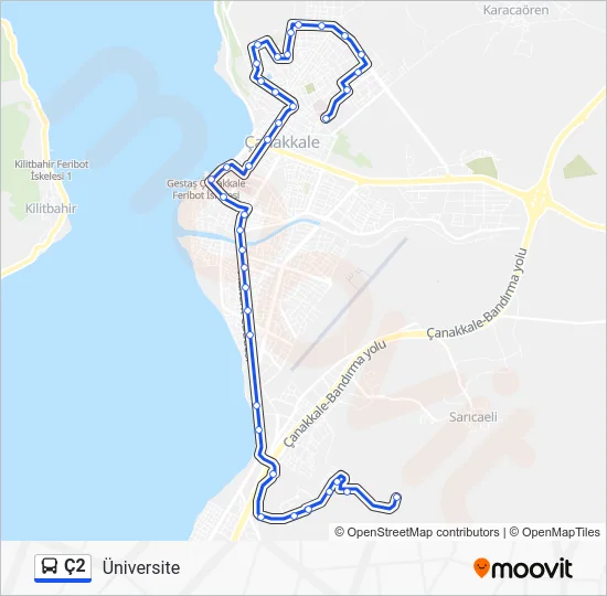 Ç2 Bus Line Map