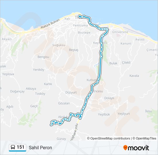 151 Bus Line Map