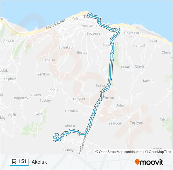 151 Bus Line Map
