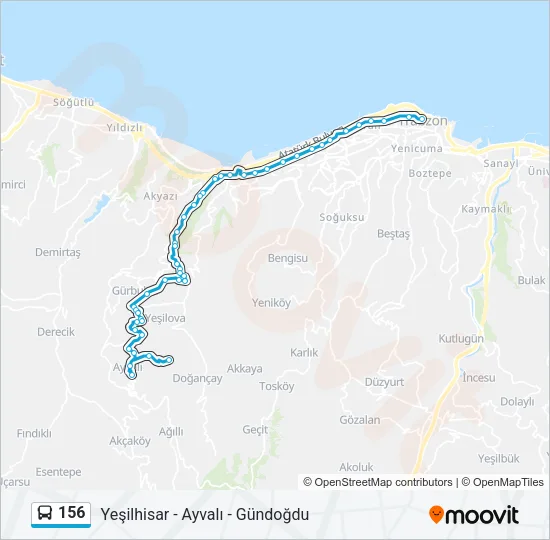 156 Bus Line Map